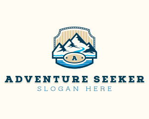 Mountain Hiking Adventure logo design