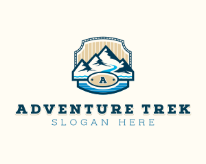 Mountain Hiking Adventure logo design