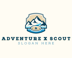 Mountain Hiking Adventure logo design