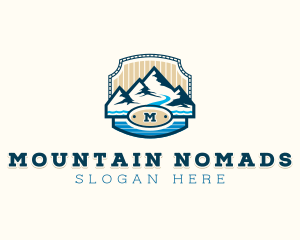 Mountain Hiking Adventure logo design