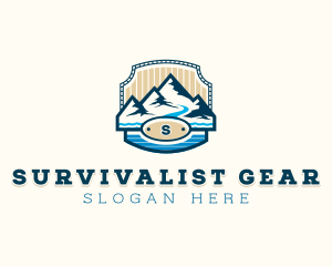 Mountain Hiking Adventure logo design