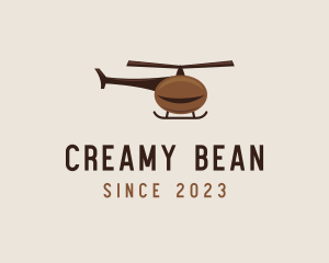 Coffee Bean Helicopter logo design