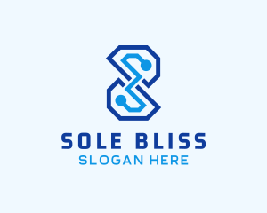 Tech Professional Letter S Company logo design