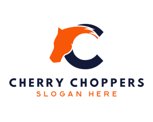 Modern Horse Letter C logo design