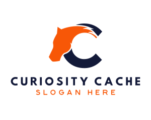 Modern Horse Letter C logo design