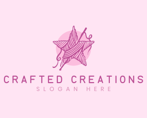 Yarn Star Crochet logo design