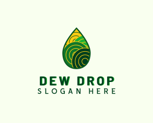 Agriculture Planting Droplet logo design