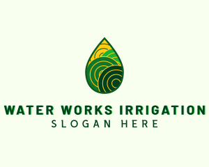 Agriculture Planting Droplet logo