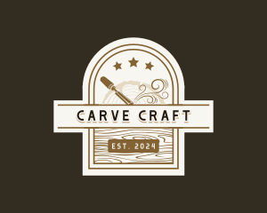 Carving Chisel Woodwork logo design