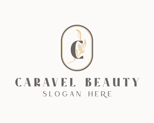 Organic Floral Feminine Cosmetics logo design