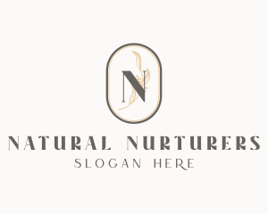 Organic Floral Feminine Cosmetics logo design