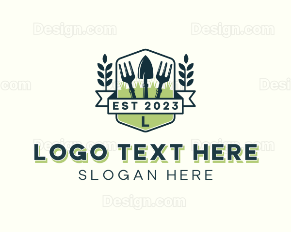 Landscaping Garden Tools Logo