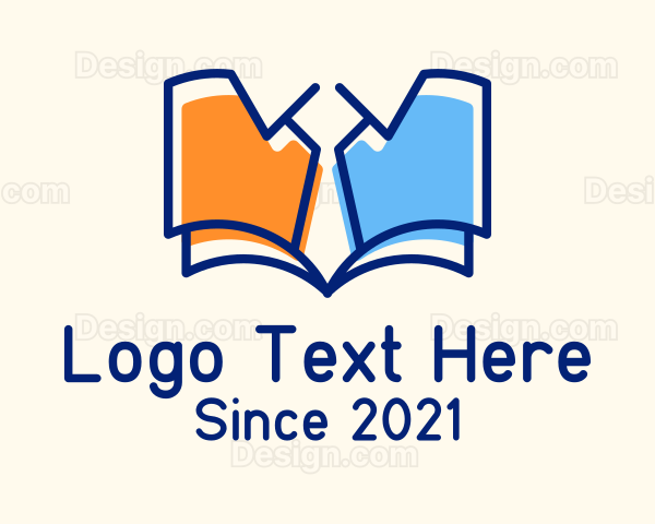Library Book Necktie Logo