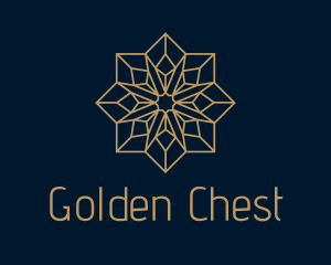 Gold Geometric Star  logo design