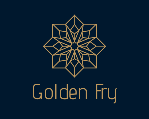 Gold Geometric Star  logo design