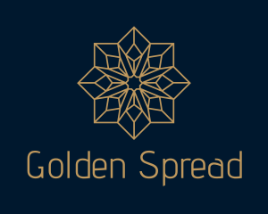 Gold Geometric Star  logo design