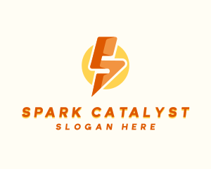 Lightning Bolt Letter S logo design