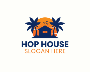 Sunset Tropical House logo design