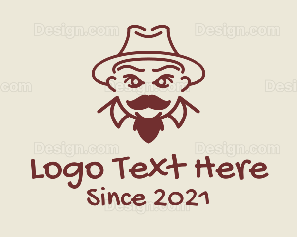 Fedora Hat Gentleman Logo