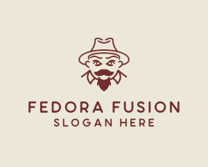 Fedora Hat Gentleman  logo design