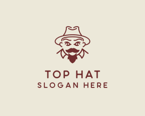 Fedora Hat Gentleman  logo design