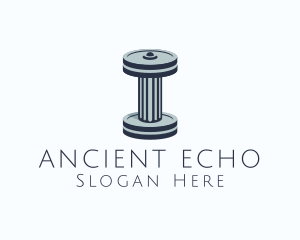 Ancient Dumbbell Column logo design