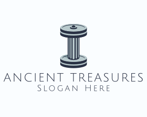 Ancient Dumbbell Column logo design