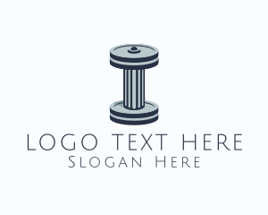 Ancient - Ancient Dumbbell Column logo design