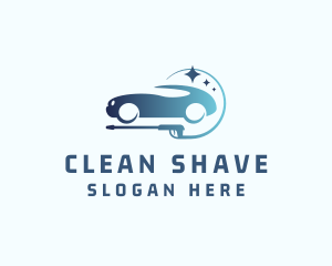 Pressure Washer Car Cleaning logo design