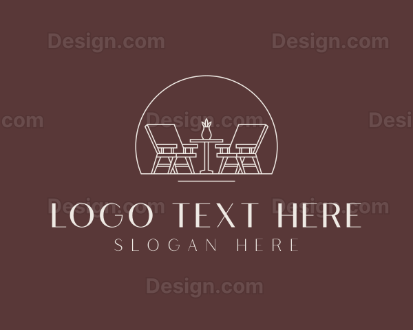 Table Chair Interior Designer Logo