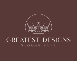 Table Chair Interior Designer logo design