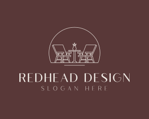 Table Chair Interior Designer logo design