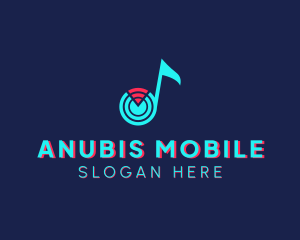 Music Note Wifi logo design