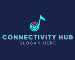 Music Note Wifi logo