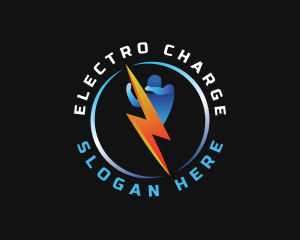 Human Lightning Voltage logo design