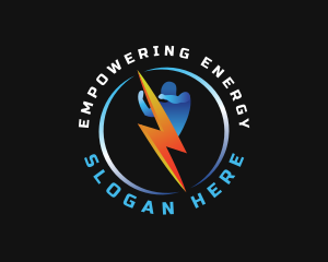 Human Lightning Voltage logo design