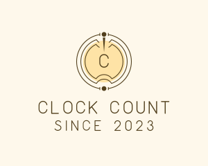 Retro Clock Cafe logo design