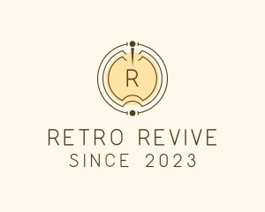 Retro Clock Cafe logo design