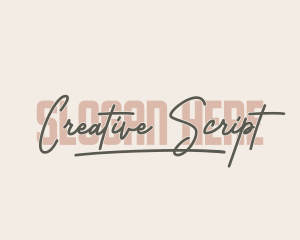 Feminine Script Business logo design