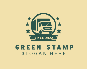 Green Delivery Truck  logo design