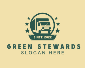 Green Delivery Truck  logo design