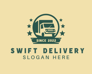 Green Delivery Truck  logo design