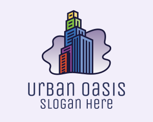 High Rise City Building  logo design