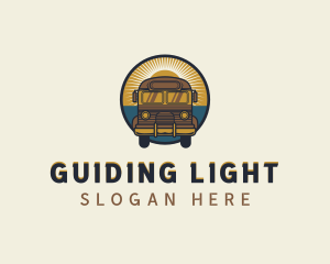 Shool Bus Vehicle logo design