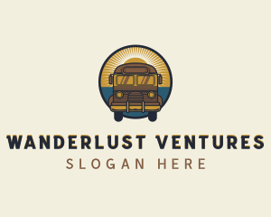 Travel Bus Vacation  logo design