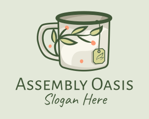 Green Herbal Tea Mug  logo design