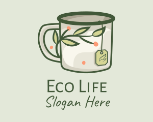 Green Herbal Tea Mug  logo design