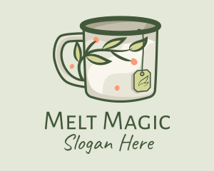 Green Herbal Tea Mug  logo design