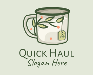 Green Herbal Tea Mug  logo design