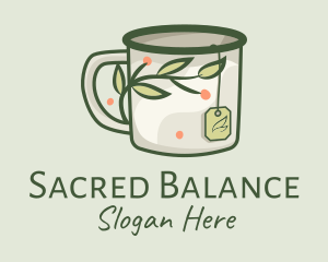 Green Herbal Tea Mug  logo design